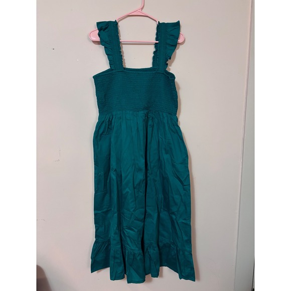 The drop nwt green smocked dress size large - Picture 4 of 7